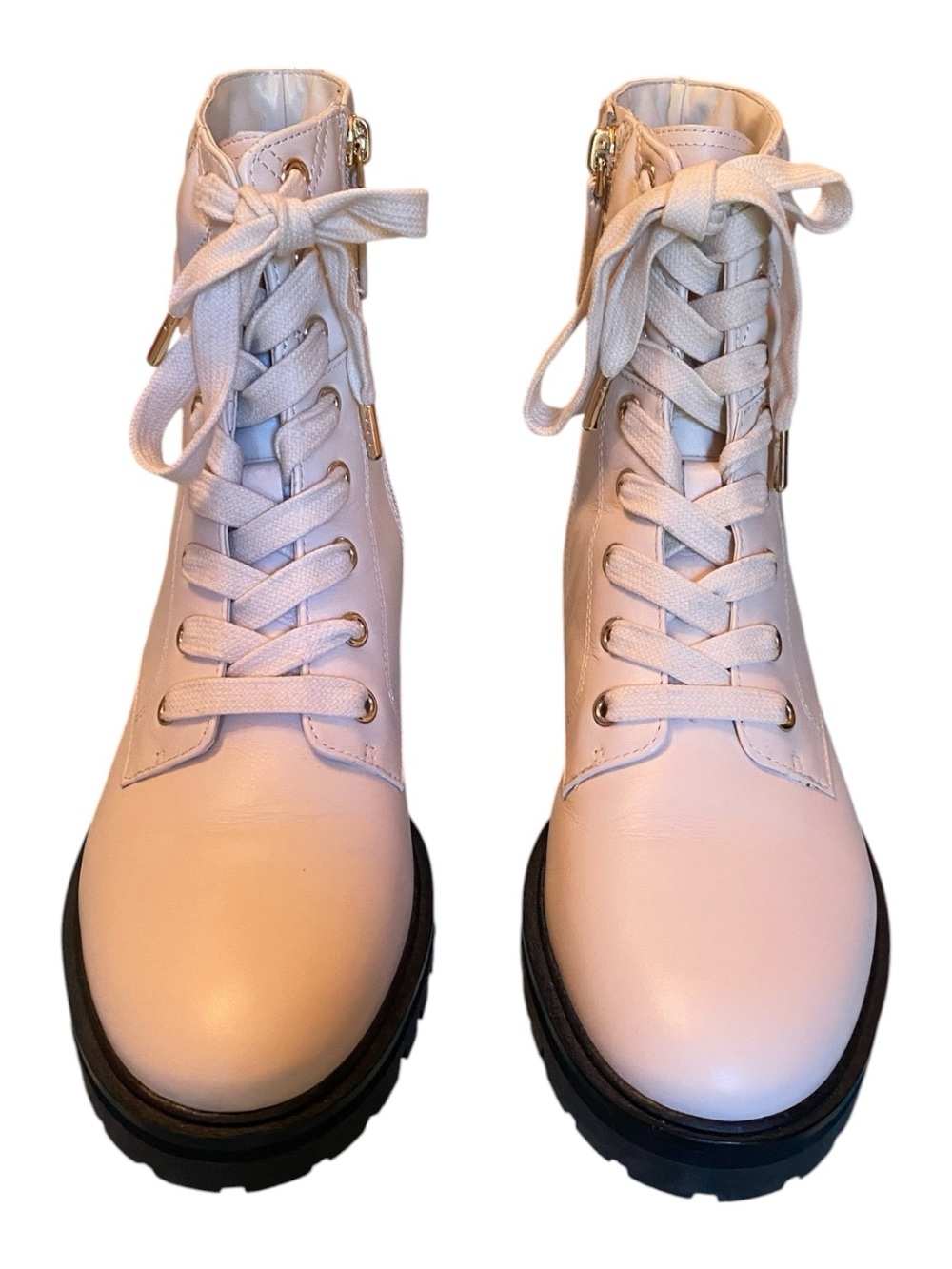 Kate Spade New York Cream Quilted Lace-Up Ankle Boots, Size 8 - Picture 5 of 12